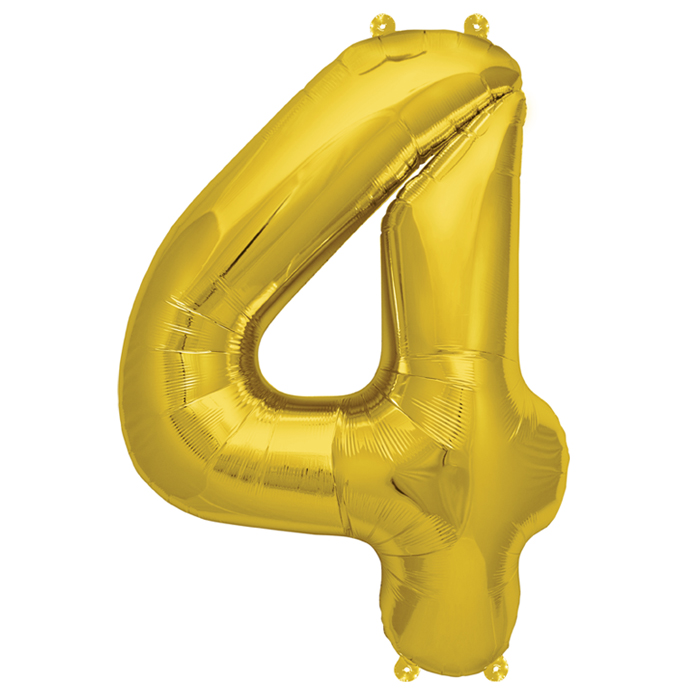 Zahlenballon Gold  XL - 4