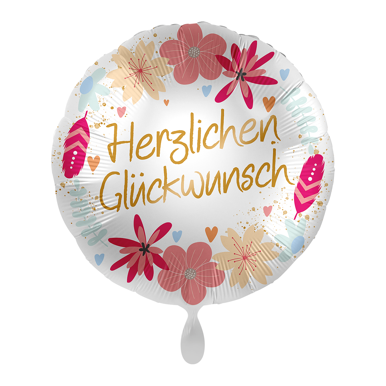 Folienballon Glückwunsch Boho Flowers - 65345