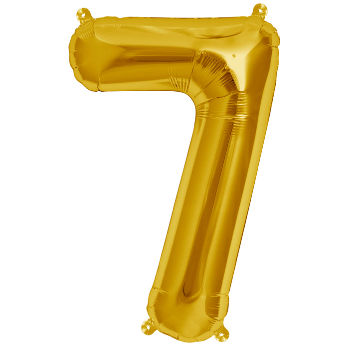 Zahlenballon Gold  XL - 7