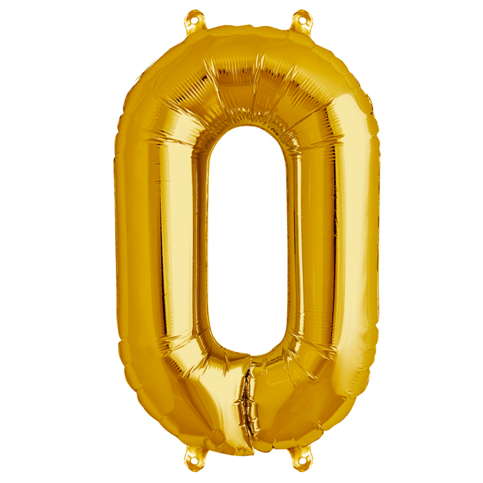 Zahlenballon Gold XL - 0